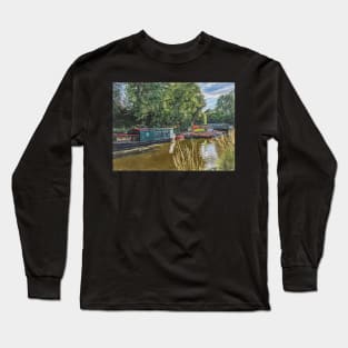 Moored Boats At Odiham Art Long Sleeve T-Shirt